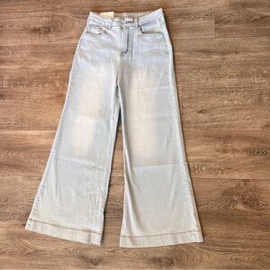 Light Blue Wide-Leg Women Jeans